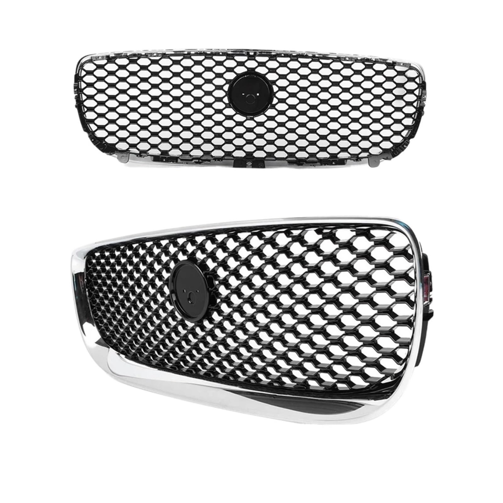 Autozubehör Frontgrill Mittelteil Styling Oberer Grill Kompatibel for Jaguar -XE -XEL/XE-L 2015 2016 2017 2018 2018 2019 W/Logo(A Grille Logo) von DACOLWZING