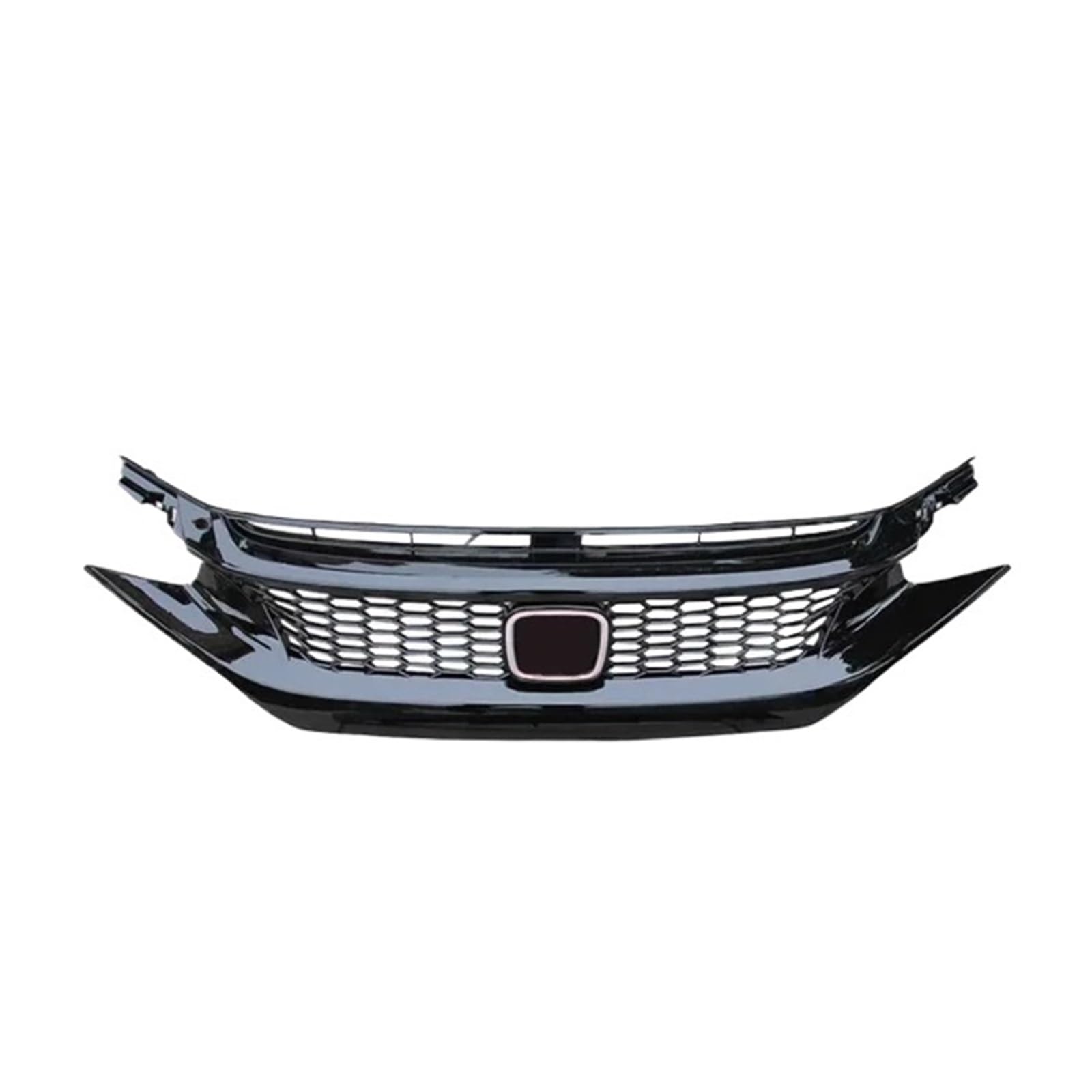 DACOLWZING Auto Front Stoßstange Grill Kompatibel for Civic 10th 2016-2021 modifizierte Maske Net Kühlergrill körper kit Auto Zubehör(19-21 Silver Label 2) von DACOLWZING