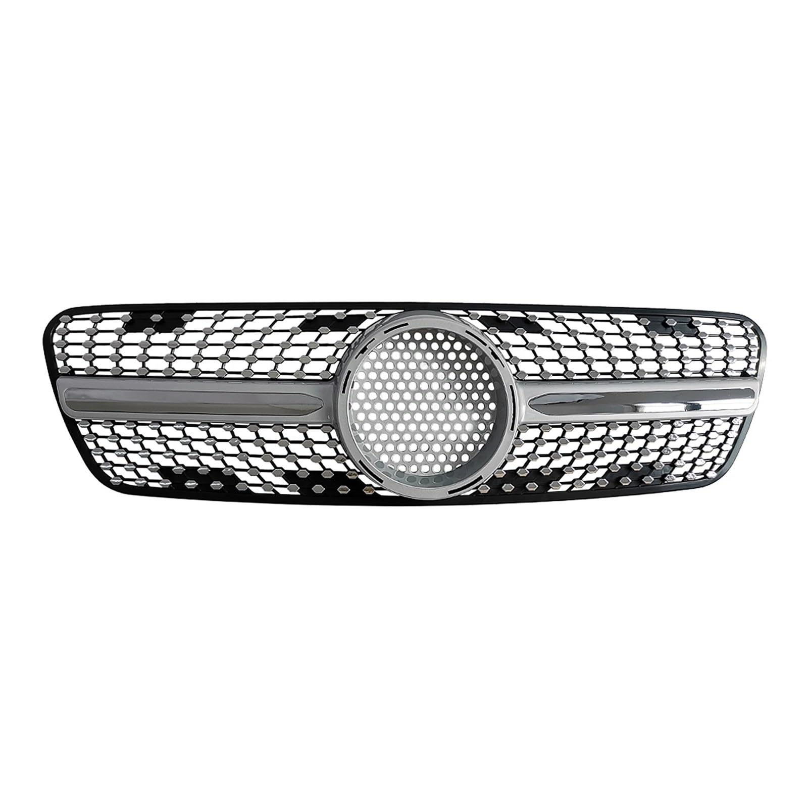 DACOLWZING Auto-Frontgrill, kompatibel mit Mercedes-Benz ML-Klasse W163 1999–2004, Ersatz-Stoßstangenhaube, Netzgrill(Silver) von DACOLWZING