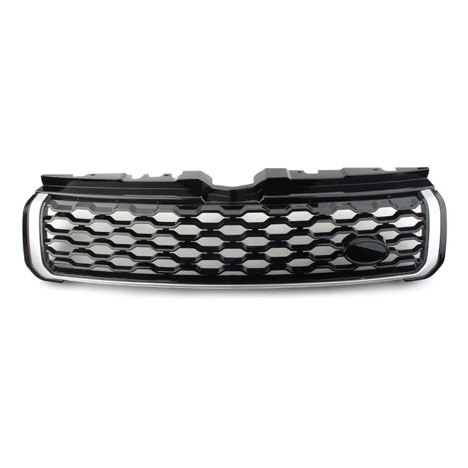 DACOLWZING Auto-Frontgrill, oberer Grill mit Logo, kompatibel for Land Rover – Range Rover – Evoque 2010 2011 2012 2013 2014 2015 2016 2017 2018, Schwarz + Silber von DACOLWZING