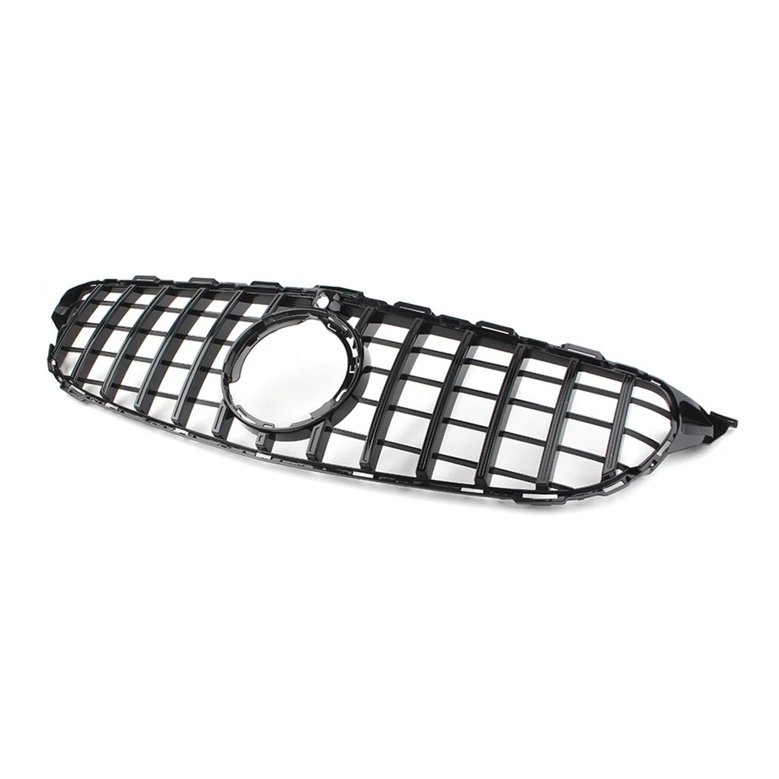 DACOLWZING Auto-Frontstoßstangen-Grill-Form, Racing-Grill mit Kamera, glänzend schwarz, kompatibel for Mercedes-Benz 2019 W205 C-Klasse C200 C250 C300 C350 von DACOLWZING