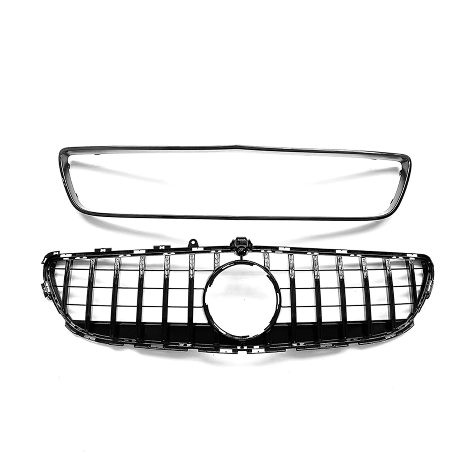 DACOLWZING Frontgrill kompatibel for Mercedes-Benz CLS-Klasse W218 CLS260 CLS300 CLS320 CLS350 CLS400 2015–2018, Gitterrahmen, obere Stoßstangenhaube, Netz(Black) von DACOLWZING