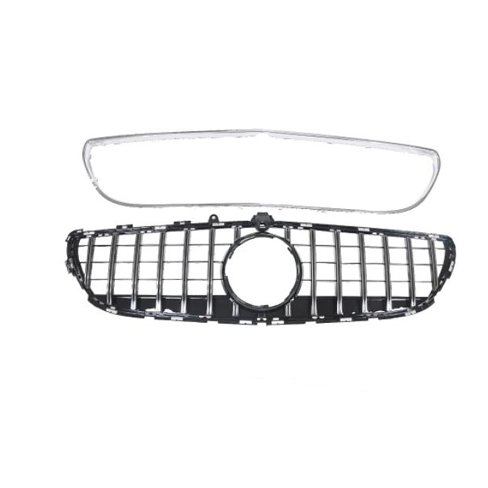 DACOLWZING Frontgrill kompatibel for Mercedes-Benz CLS-Klasse W218 CLS260 CLS300 CLS320 CLS350 CLS400 2015–2018, Gitterrahmen, obere Stoßstangenhaube, Netz(Silver) von DACOLWZING