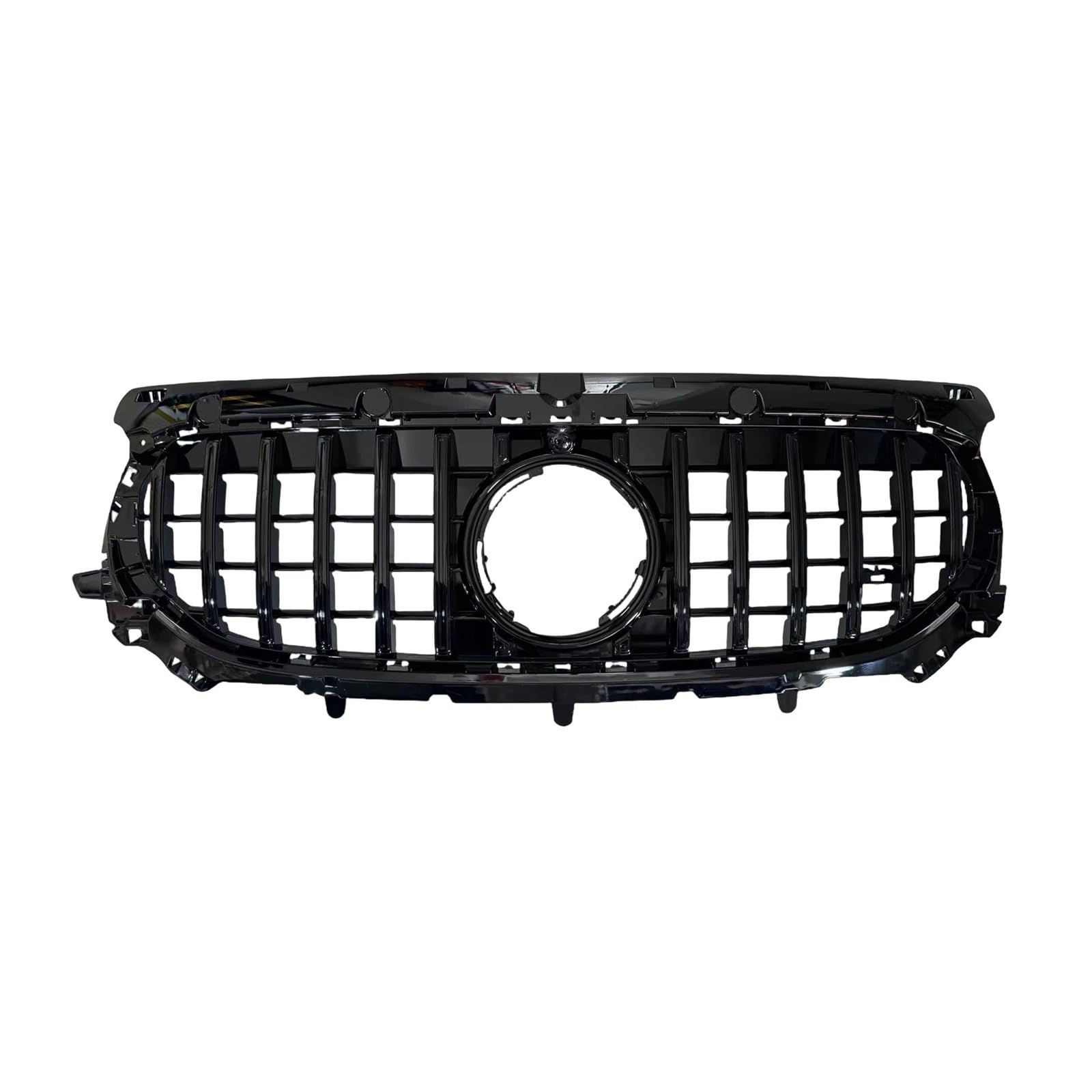 DACOLWZING Frontgrill kompatibel for Mercedes-Benz GLA KLASSE H247 2024 2025 Racing Grill Stoßstange Haube Kameraloch(Black) von DACOLWZING