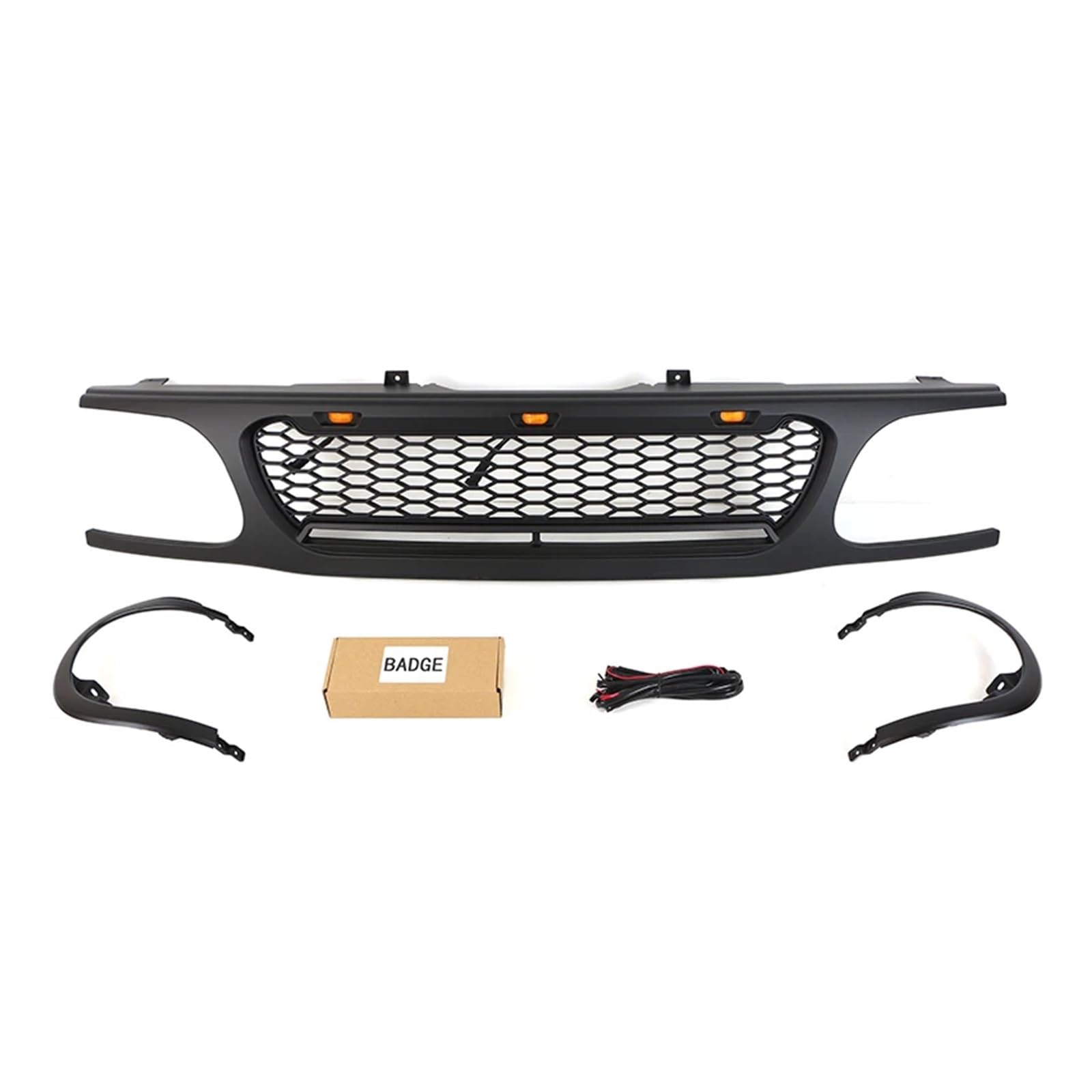 DACOLWZING Frontgrill mit Lichtleiste, kompatibel mit Explorer 1995–2001 Modifikation Racing Grill(Without Light bar) von DACOLWZING