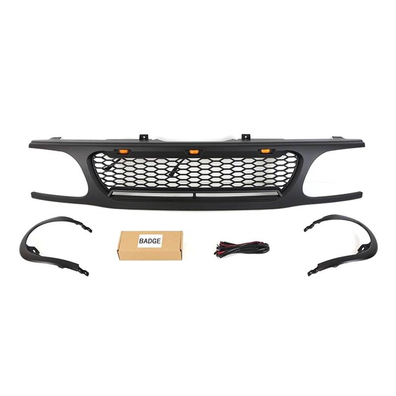 DACOLWZING Frontgrill mit Lichtleiste, kompatibel mit Explorer 1995–2001 Modifikation Racing Grill(Without Light bar) von DACOLWZING