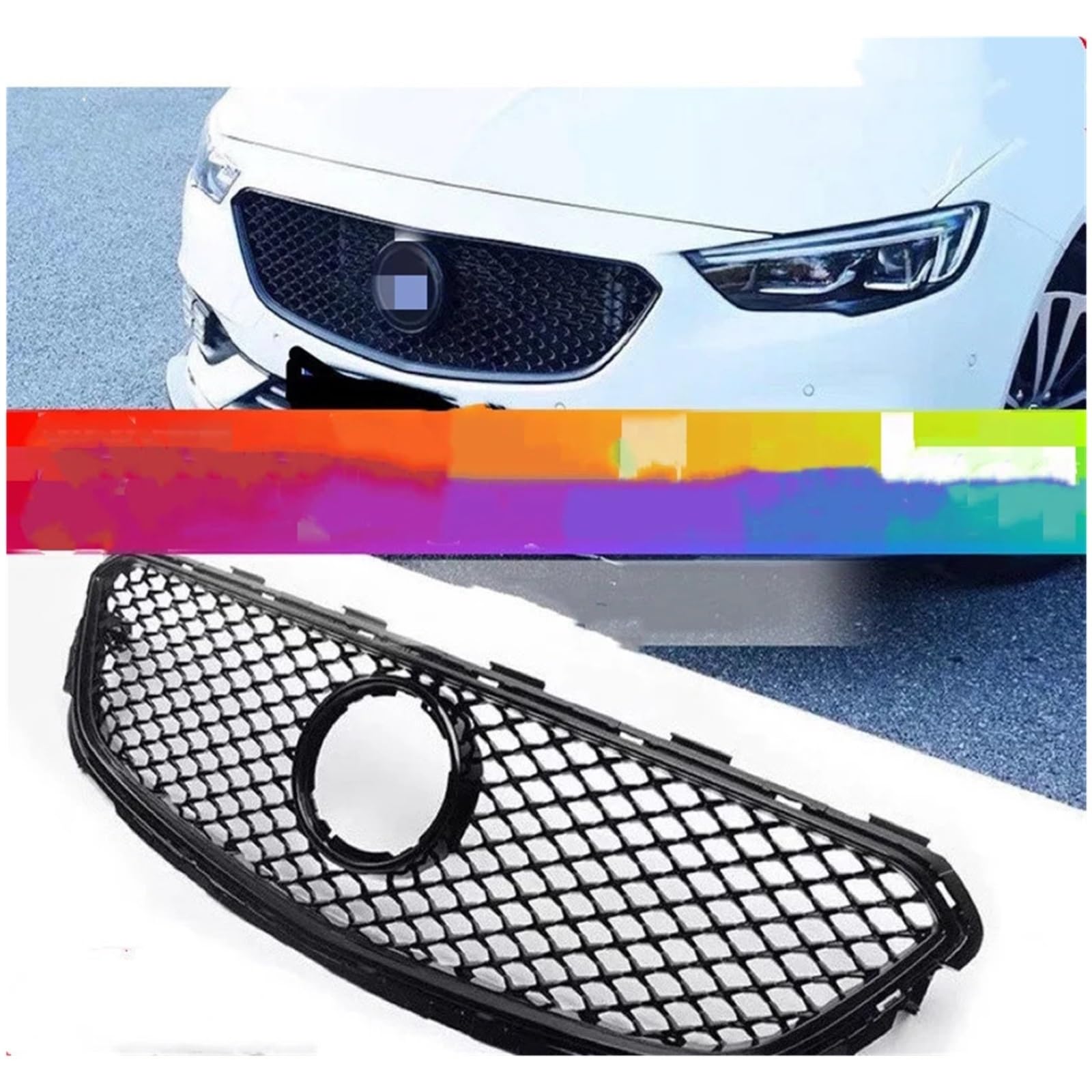 DACOLWZING Frontstoßstangengrill Kühlergrill kompatibel for Buick -Regal -Opel Insignia 2017-2020(Style 3) von DACOLWZING