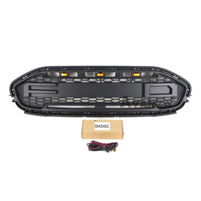 DACOLWZING Grilllicht vorne Racing Grill kompatibel for Transit-Connect 2019–2023(with Yellow Lights) von DACOLWZING