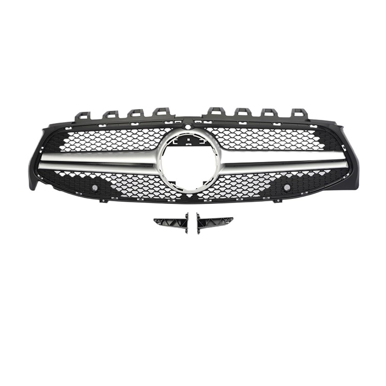 DACOLWZING Kompatibel for Benz CLA W118 CLA180 CLA200 CLA250 CLA260 CLA45 2019 2020 2021 2022 2023 Frontstoßstange GT Diamond AMG Kühlergrill Schwarz Silber(CLA35 Sliver with) von DACOLWZING