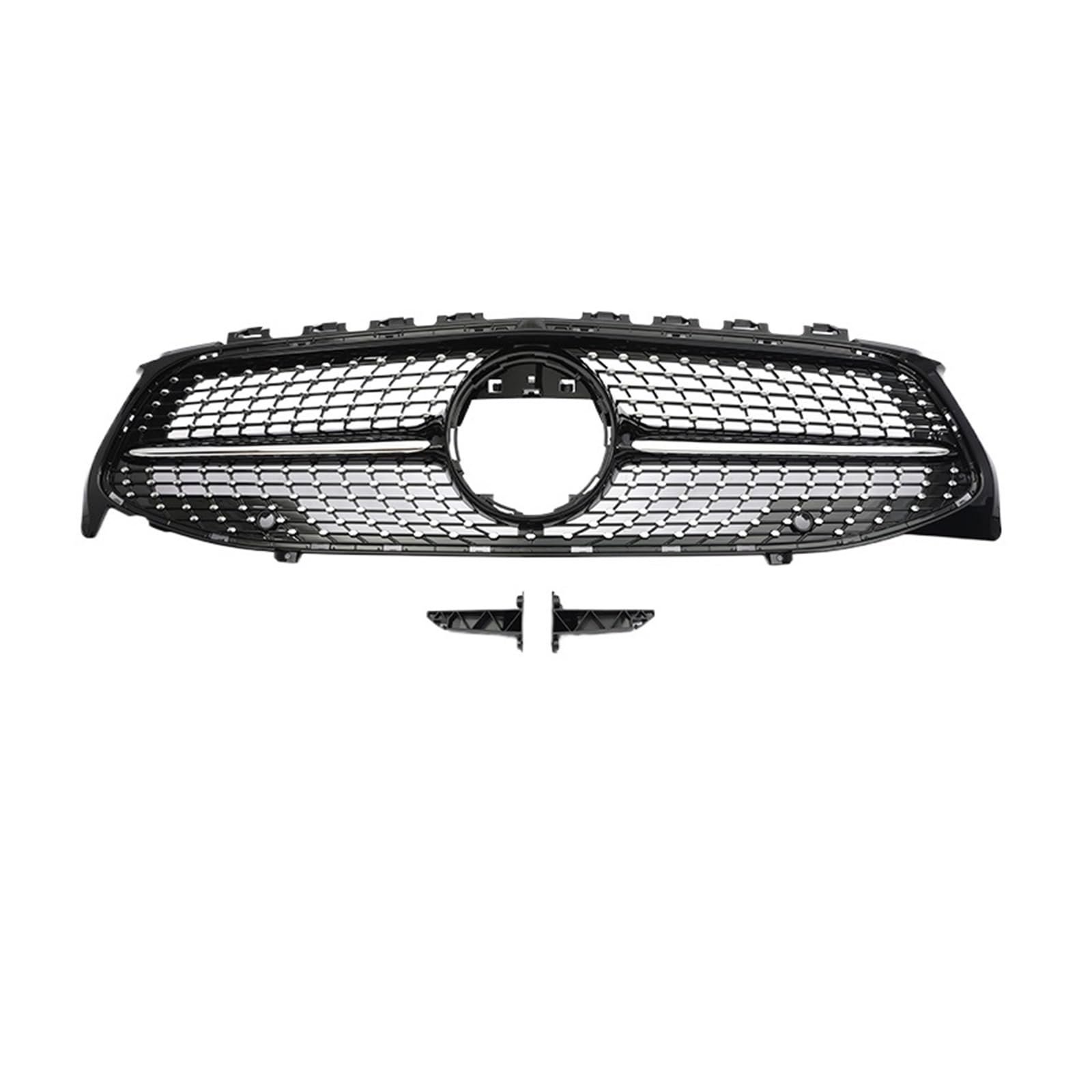 DACOLWZING Kompatibel for Benz CLA W118 CLA180 CLA200 CLA250 CLA260 CLA45 2019 2020 2021 2022 2023 Frontstoßstange GT Diamond AMG Kühlergrill Schwarz Silber(Diamond Black WO) von DACOLWZING