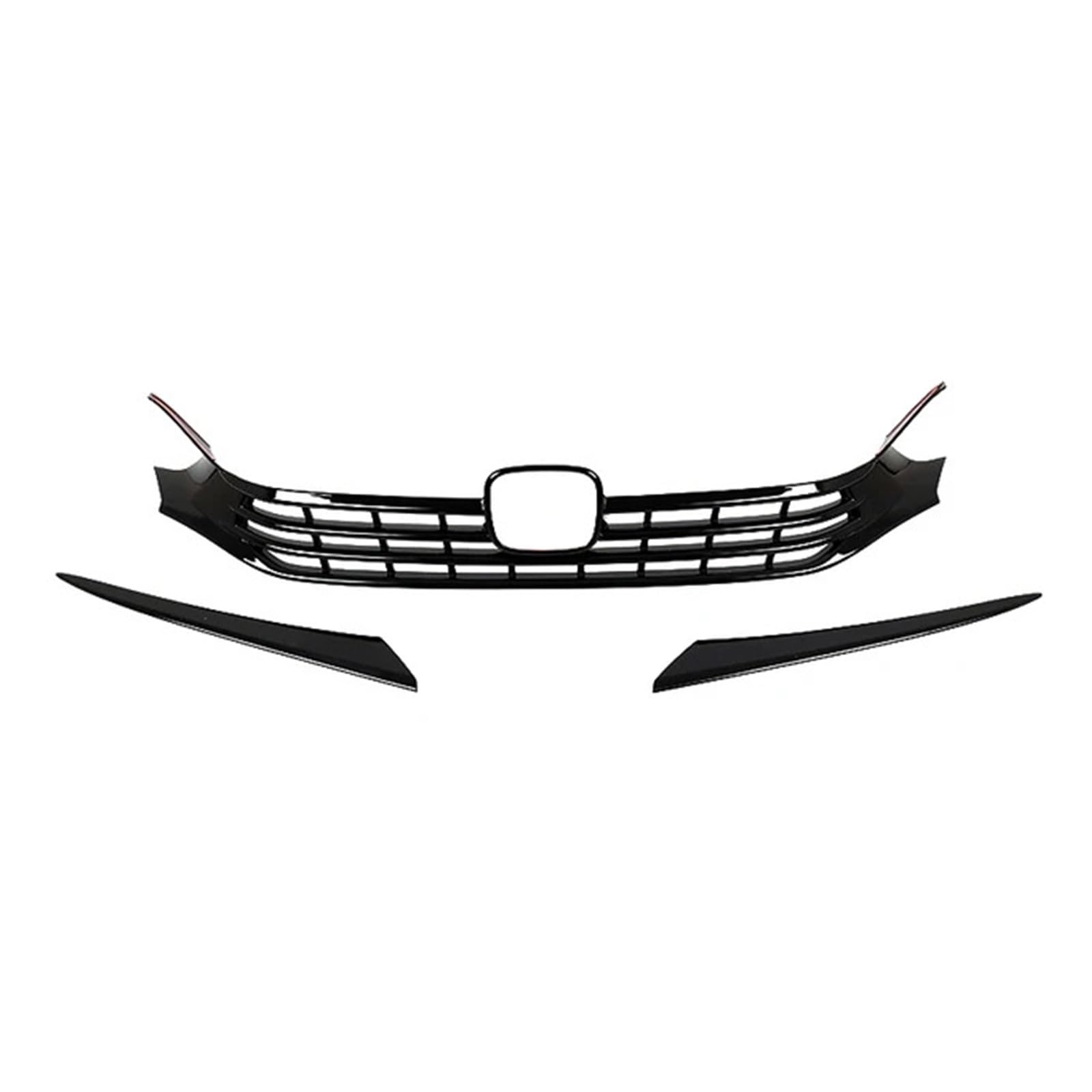 DACOLWZING Kompatibel for Civic 11. Generation 2021 2022 2023 ABS Carbon Autozubehör Frontgrill Mittelnetz Grills Rahmenabdeckung Zieraufkleber(Black) von DACOLWZING