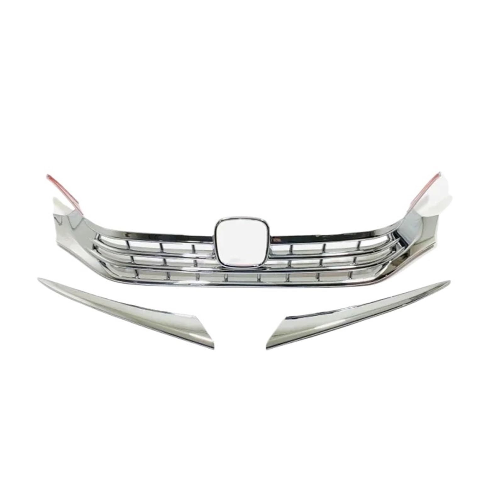 DACOLWZING Kompatibel for Civic 11th gen 2022 2023 Auto Front Center Grille Net Trim Streifen Modifizierte vordere mesh Abdeckung Dekoration Zubehör(ABS Chrome) von DACOLWZING