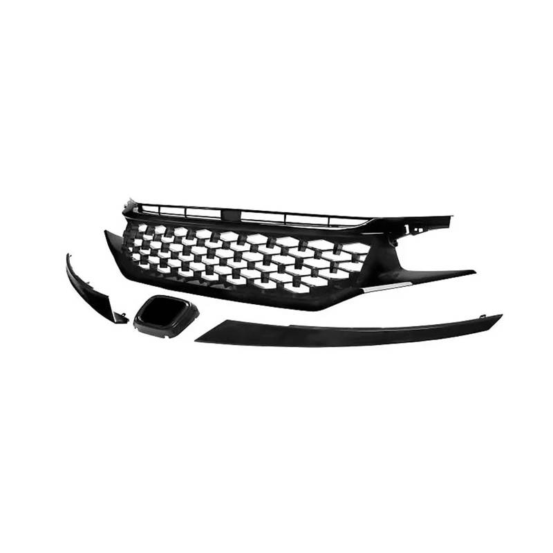 DACOLWZING Kompatibel for Civic 2016–2019 Diamond Grille Bumper Facelift Body Kit Auto Frontgrill Racing Auto Ersatzzubehör(All Black) von DACOLWZING