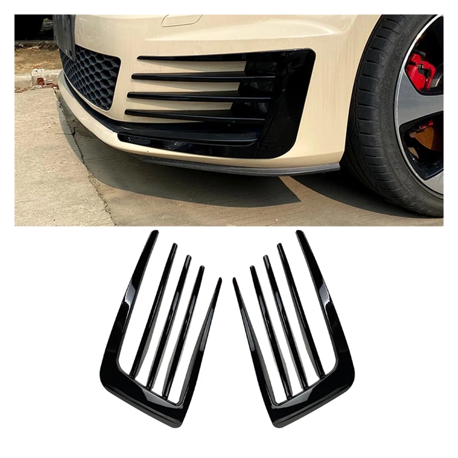 DACOLWZING Kompatibel for Golf MK7 GTI 2013–2016, 2 Stück Auto-Frontstoßstange, Nebelscheinwerfer-Kühlergrill-Abdeckung von DACOLWZING