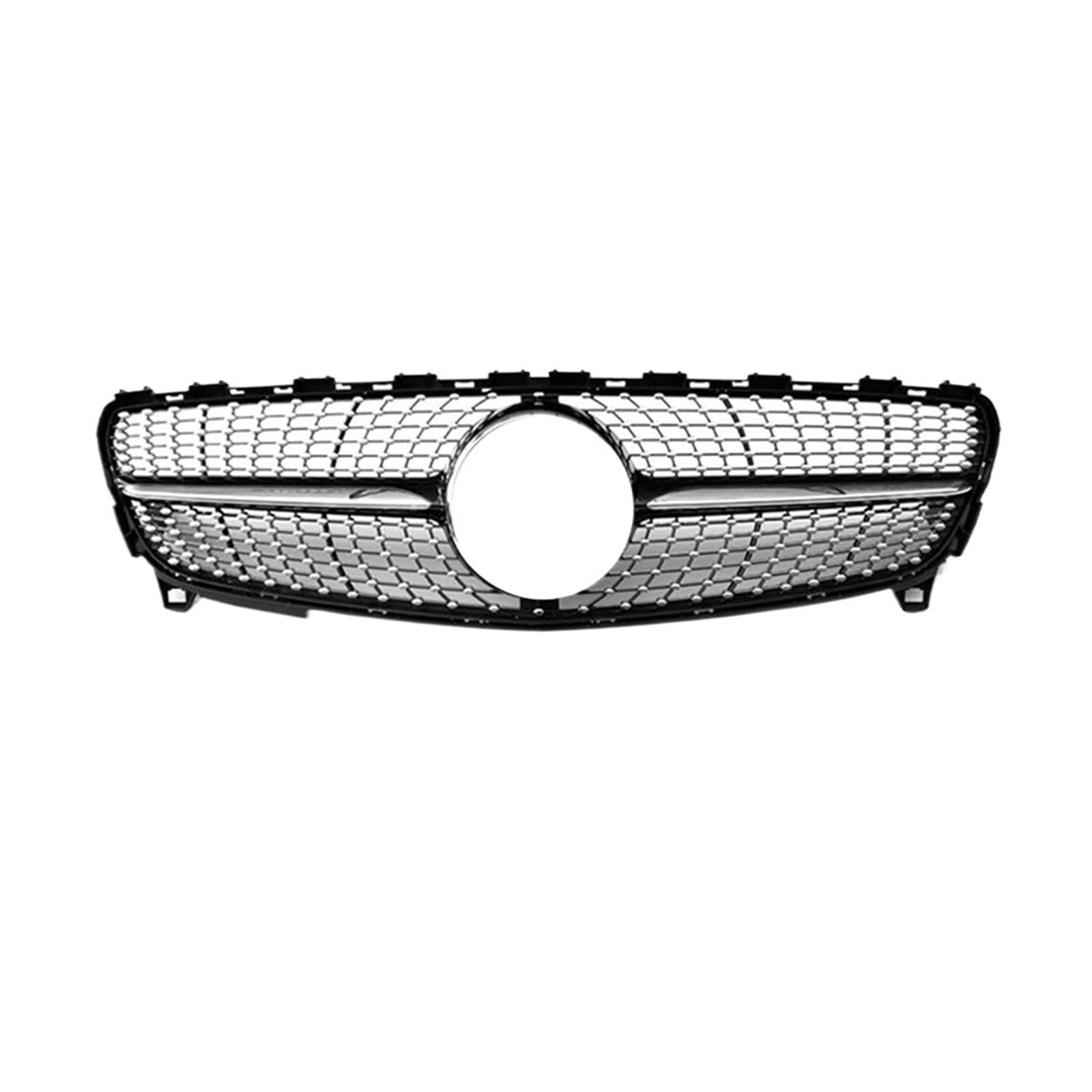 DACOLWZING Kompatibel for Mercedes-Benz A-KLASSE W176 W177 vorderer oberer Grill GTR Diamond Style Sedan Pre Facelift Tuning(W176 16-18 Dia BLK) von DACOLWZING