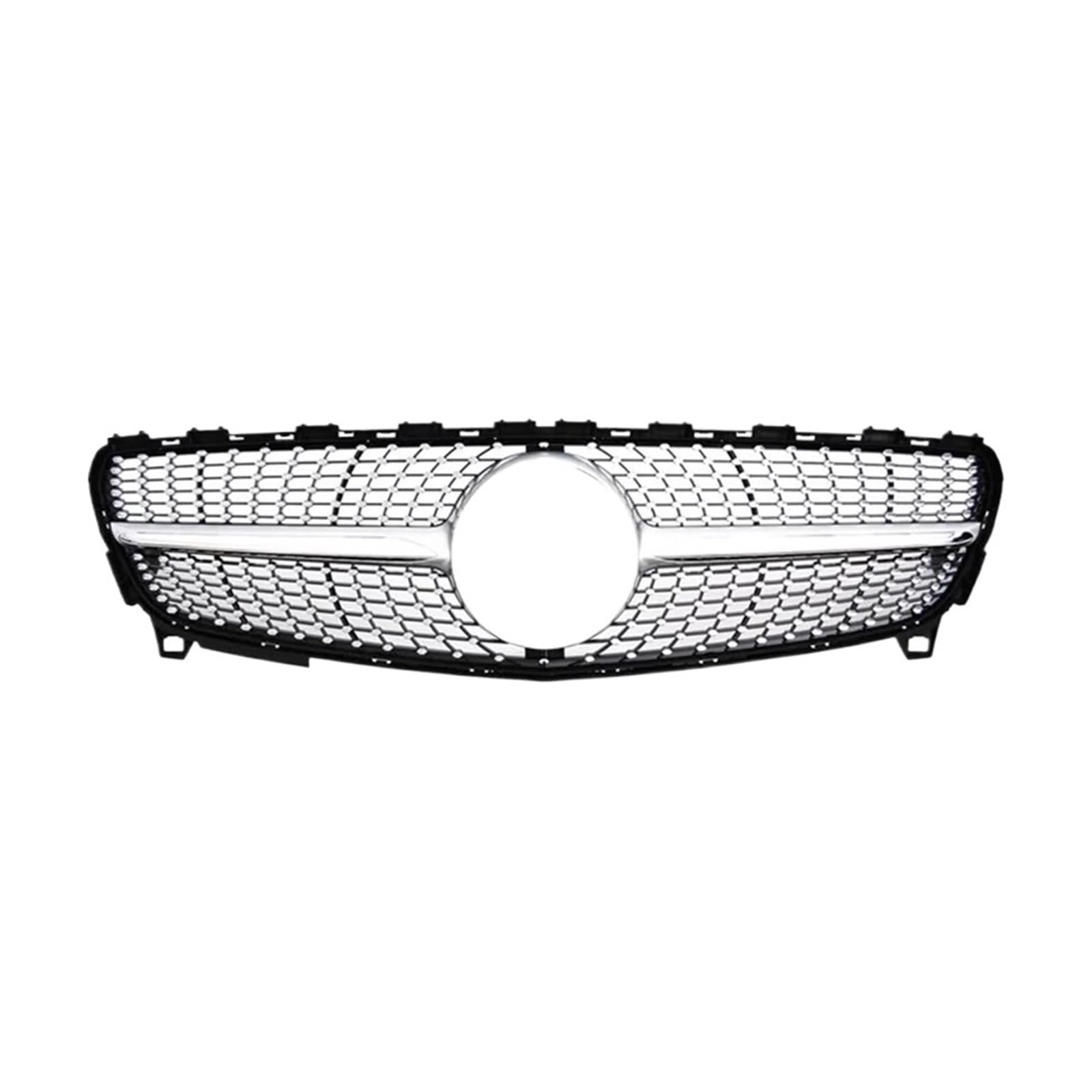 DACOLWZING Kompatibel for Mercedes-Benz A-KLASSE W176 W177 vorderer oberer Grill GTR Diamond Style Sedan Pre Facelift Tuning(W176 16-18 Dia SIL) von DACOLWZING