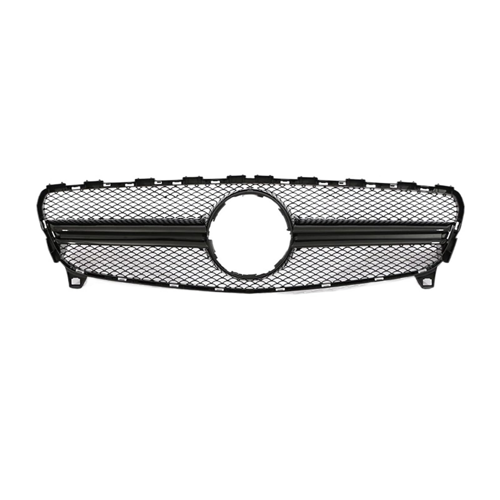 DACOLWZING Kompatibel for Mercedes-Benz A-Klasse W176 A35 A180 A200 A250 2016–2018. Frontstoßstangenkühler, Diamanten, GT-AMG-Kühlergrill, Schwarz und Silber(AMG Black 16-18) von DACOLWZING