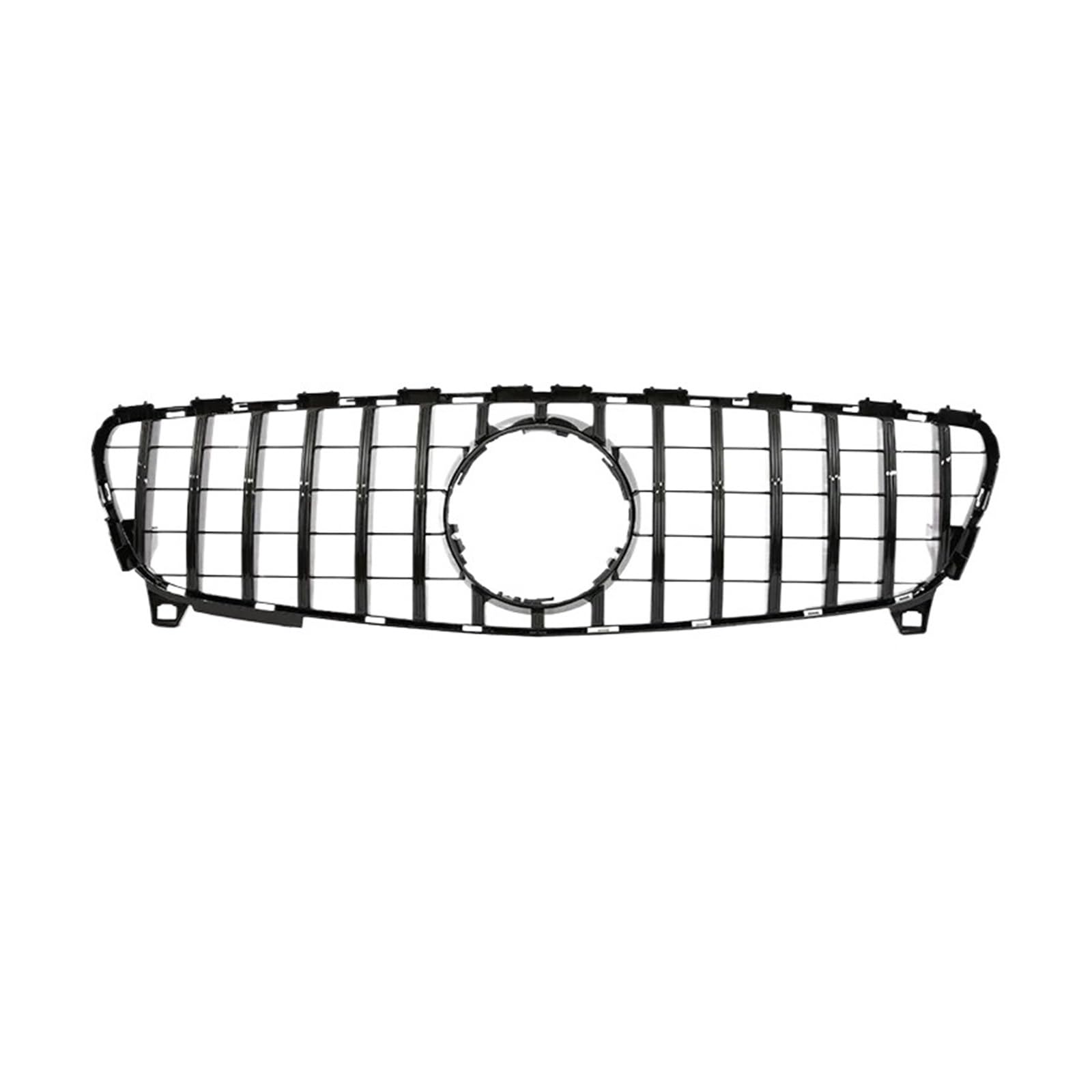 DACOLWZING Kompatibel for Mercedes-Benz A-Klasse W176 A35 A180 A200 A250 2016–2018. Frontstoßstangenkühler, Diamanten, GT-AMG-Kühlergrill, Schwarz und Silber(GT Black 16-18) von DACOLWZING