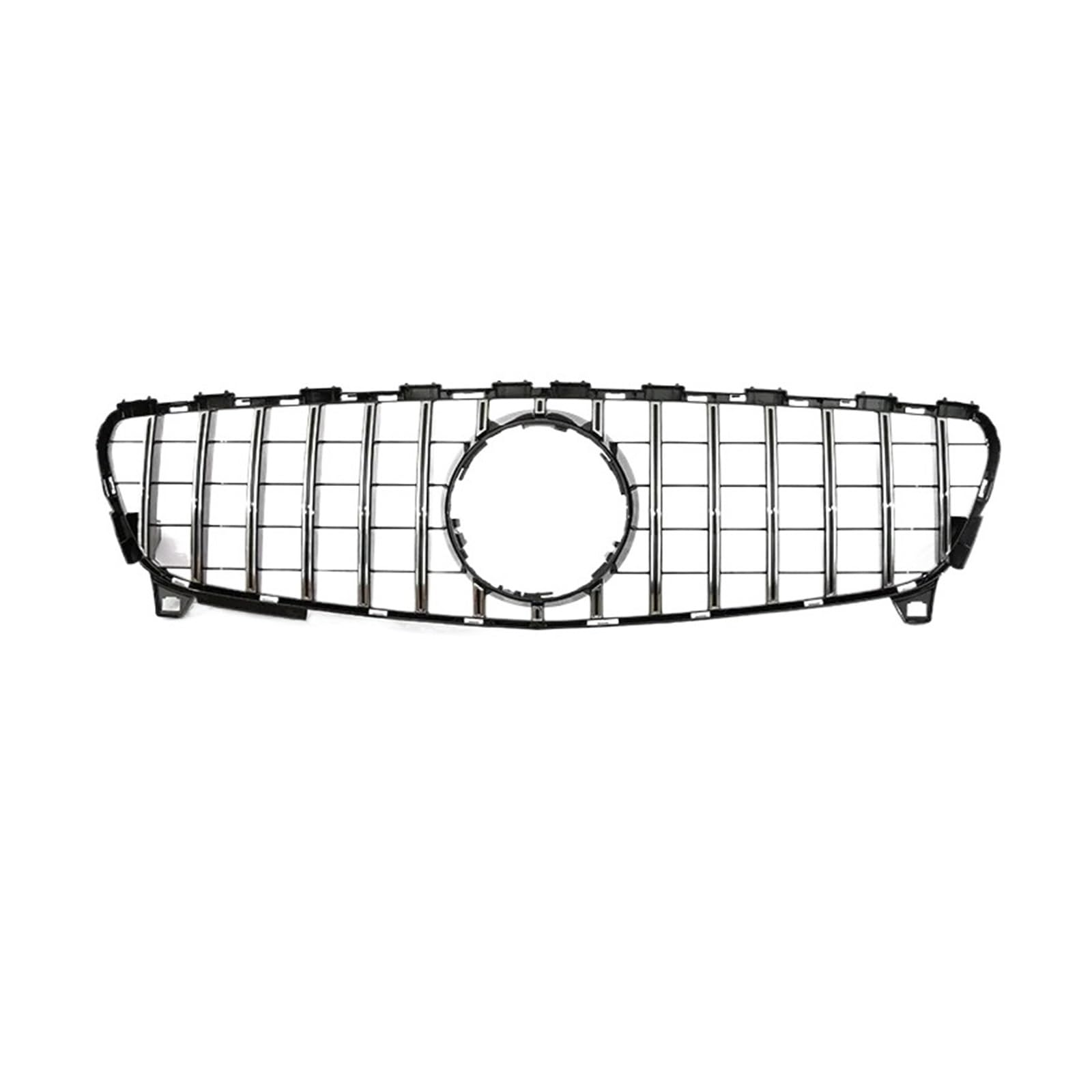 DACOLWZING Kompatibel for Mercedes-Benz A-Klasse W176 A35 A180 A200 A250 2016–2018. Frontstoßstangenkühler, Diamanten, GT-AMG-Kühlergrill, Schwarz und Silber(GT Sliver 16-18) von DACOLWZING