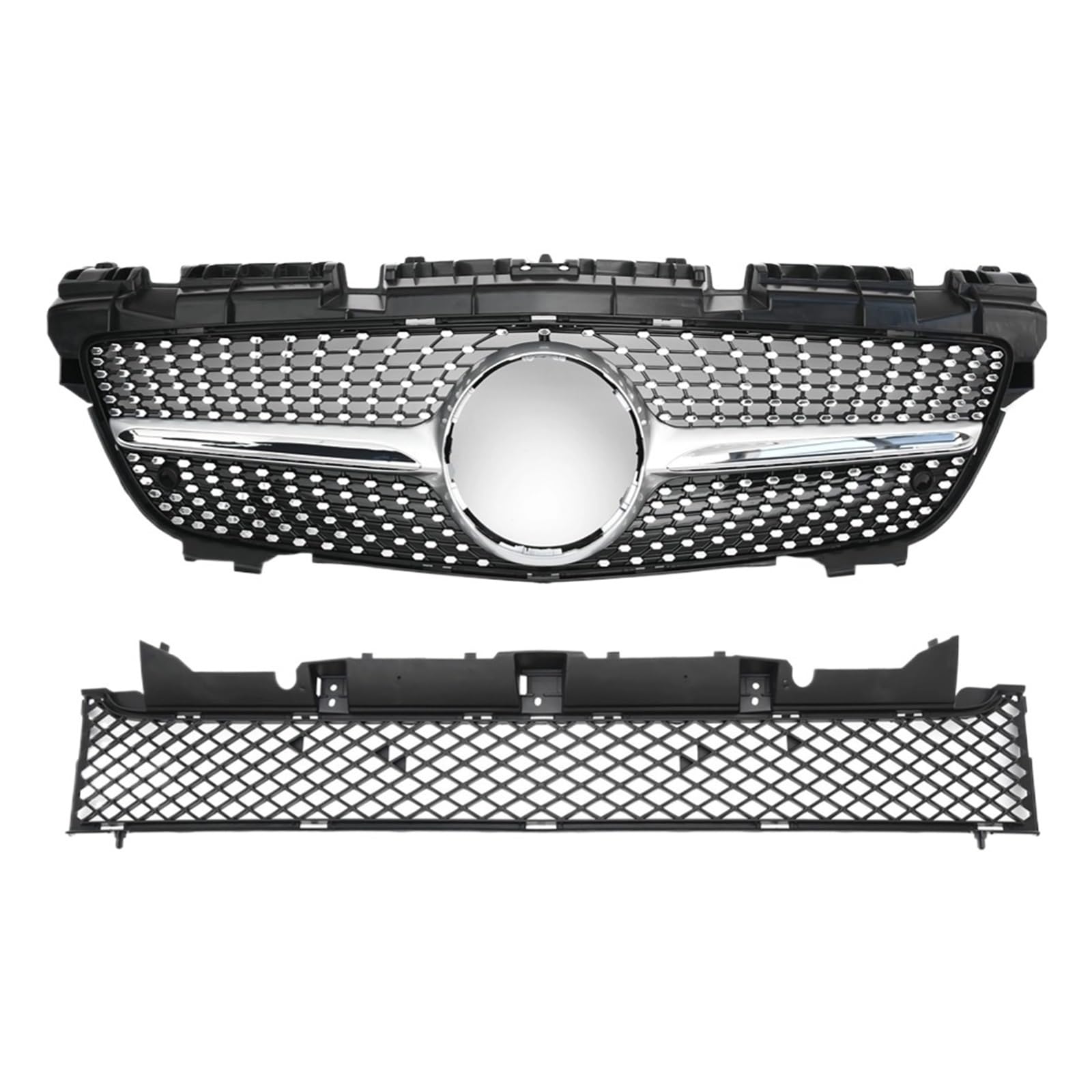 DACOLWZING Kompatibel for Mercedes-Benz R172 SLK 2011–2015, Sport-Frontgrill, Renngrill-Zubehör, Facelift-Haube, Netzgitter, Diamant-GT-St(Red) von DACOLWZING