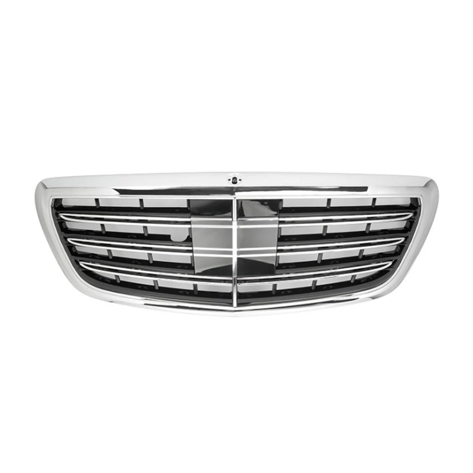 DACOLWZING Kompatibel for Mercedes-Benz S-Klasse W222 S300 S400 S500 S65 2014–2020. Schwarz/Chrom-Frontgrill, Auto-Frontstoßstange, Renngrill(Silver) von DACOLWZING