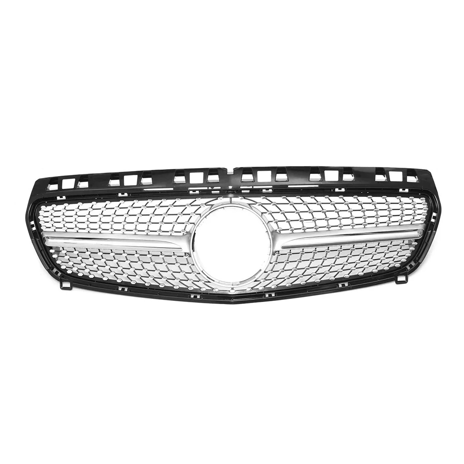 DACOLWZING Kompatibel for Mercedes-Benz W176 A-Klasse 2013–2015 A200 A250 A45, for AMG-Modell W176, Diamant-Kühlergrill, Auto-Frontstoßstangengrill(Chrome Silver) von DACOLWZING