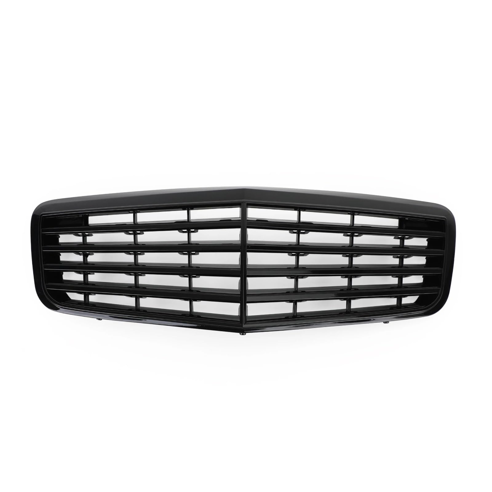 DACOLWZING Kompatibel for Mercedes-Benz W211 E350 500 2007–2009 AMG, glänzendes Schwarz, Autozubehör, Frontgrill, Mittelhaube, Kühlergrill, Stoßstange von DACOLWZING