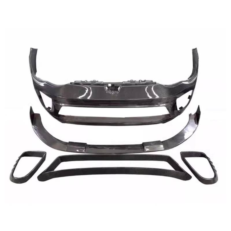 DACOLWZING Kompatibel for VW – Golf 8 GTI, Karbonfaser-Karosserie-Set, modifizierte Frontstoßstange, Lippe, Schaufel, Nebelscheinwerfer, Rahmen, unterer Grillrahmen von DACOLWZING