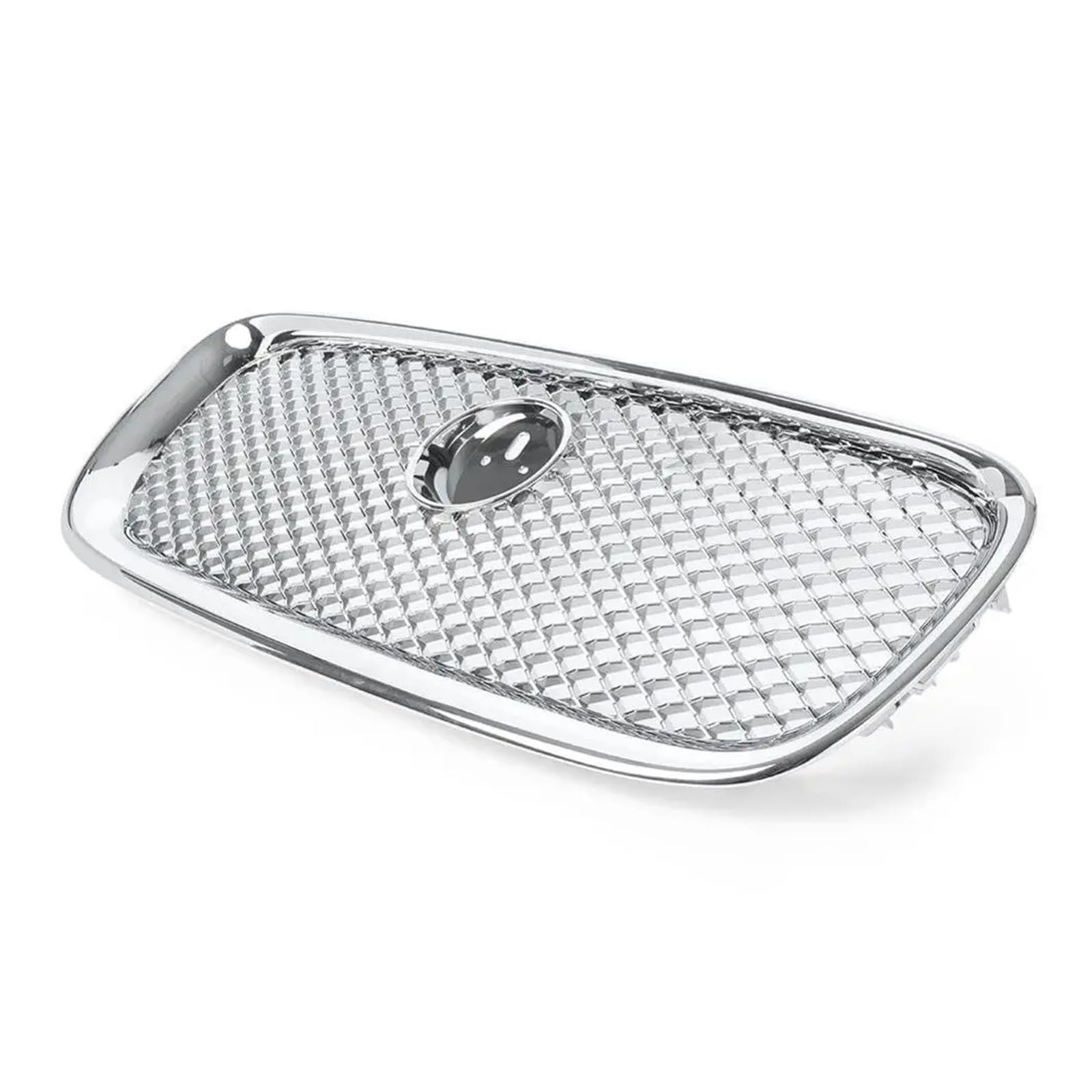 DACOLWZING Vorderer Renngrill, kompatibel for Jaguar XF XFR X250 2012 2013 2014 2015, oberer Netzgrill mit Emblem, Autozubehör(Silver) von DACOLWZING