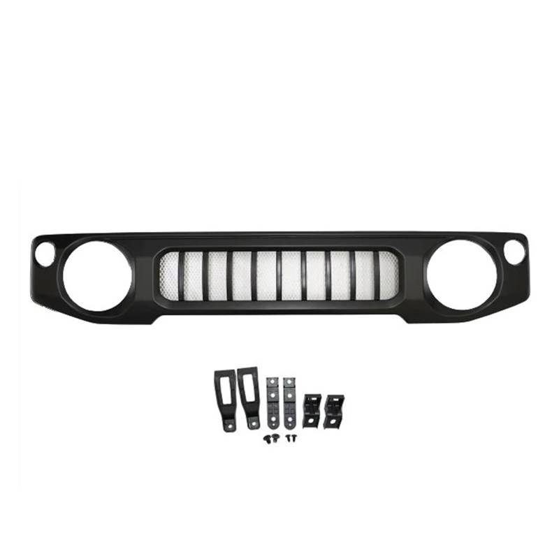 Frontgrill mit Insektengitter ABS-Maschengrills Kompatibel for Suzuki -Jimny JB64 JB74 2019 2022 2023 Autogrillabdeckung Dekorationszubehör(Black) von DACOLWZING