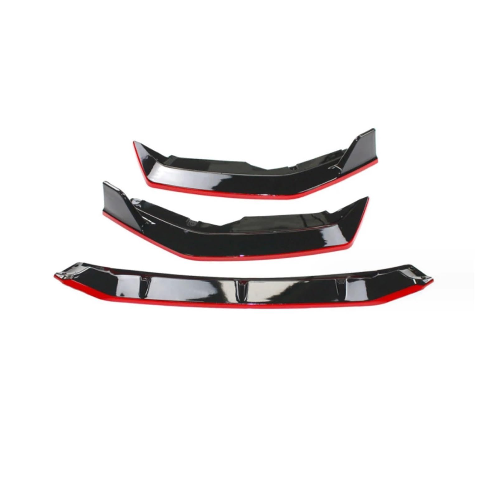 Frontlippe Kompatibel for Nissan -Sentra -Sylphy 2020-2022 Frontspoilerlippe Splitter Body Kit Schürzen Abdeckung Schutzleiste Schwarz glänzend(Red Line) von DACOLWZING