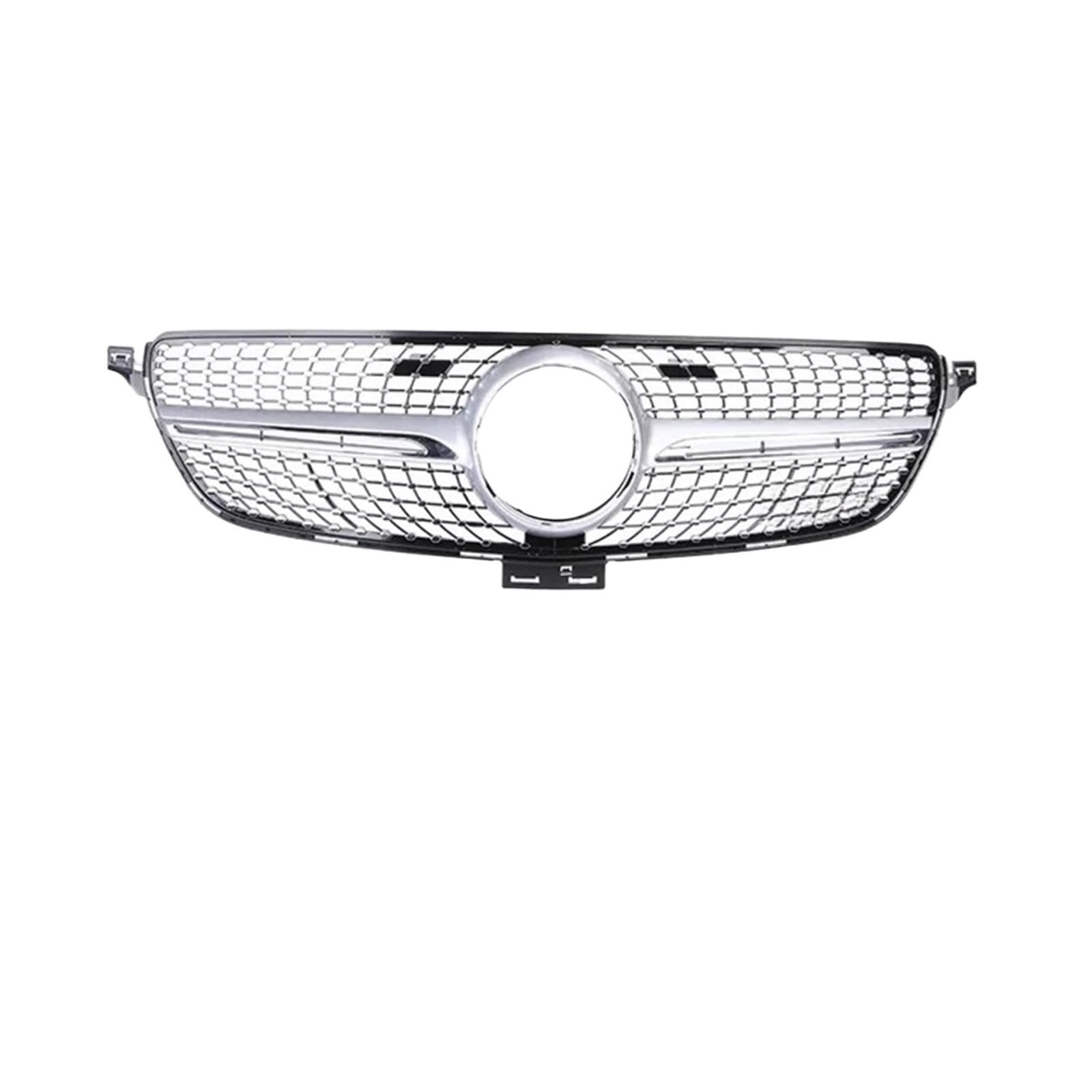 Frontstoßstange Diamant-Kühlergrill im Panamericana GT-Stil Kompatibel for Mercedes -Benz GLE-Klasse W166 Grill Silber Schwarz 2015-2019 Autozubehör(DiamondBlack Without) von DACOLWZING