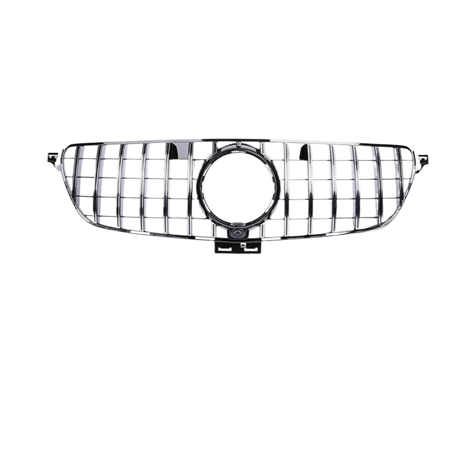 Frontstoßstange Diamant-Kühlergrill im Panamericana GT-Stil Kompatibel for Mercedes -Benz GLE-Klasse W166 Grill Silber Schwarz 2015-2019 Autozubehör(GT Chrome with) von DACOLWZING