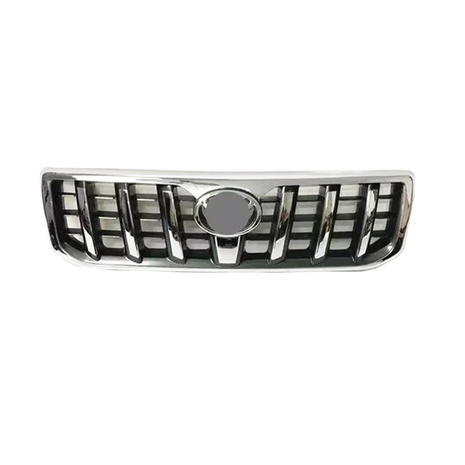 Kamshing Frontstoßstangengrill, Mittelnetz, Kühlergrill, kompatibel mit Toyota -Land -Cruiser -Prado LC120 2700 4000 2003-2009(Silver) von DACOLWZING