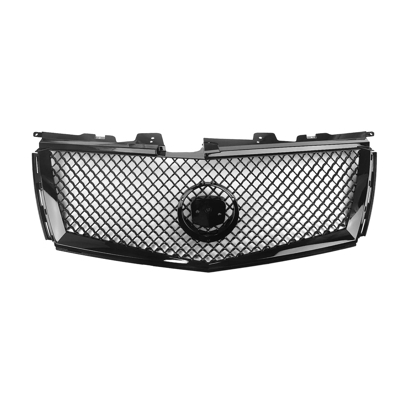 Kompatibel for Cadillac -Cts 2008 2009 2010 2011 2012 2013 Body Kit Kühlergrill Grill Waben Stil Schwarz Auto Oberen Stoßstange Haube Mesh Grid von DACOLWZING