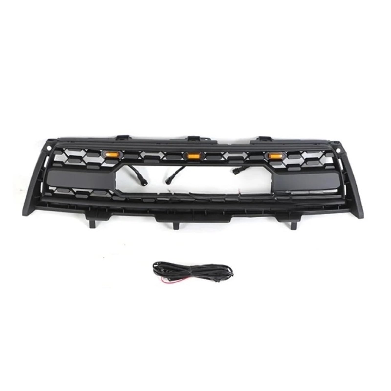 Kompatibel for Toyota -RAV4 2009 2010 2011 2012 Kühlergrill Waben-Renngrill mit Licht Kühlergrill-Dekorationszubehör(Black with Lights) von DACOLWZING