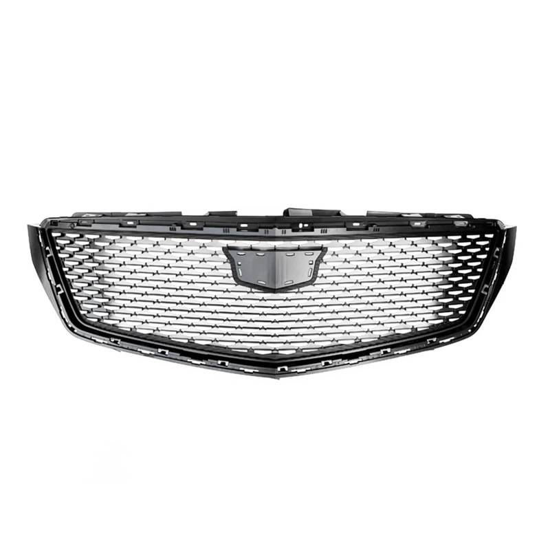 Kühlergrill Racing Grills Kompatibel for Cadillac -XTS 2018 2019 2020 Limousine 4-Türer Schwarz/Schwarz Auto Obere Stoßstange Haube Mesh Grid Body Kit(Silver) von DACOLWZING