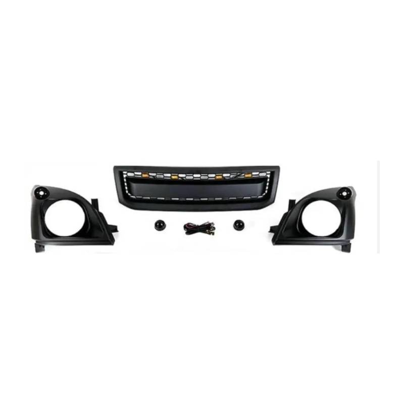 Kühlergrill for die Frontstoßstange, kompatibel mit Toyota -Land -Cruiser 120 Prado Lc120 Fj120 2700 4000 2003-2009, Scheinwerferrahmen nachrüsten(4) von DACOLWZING