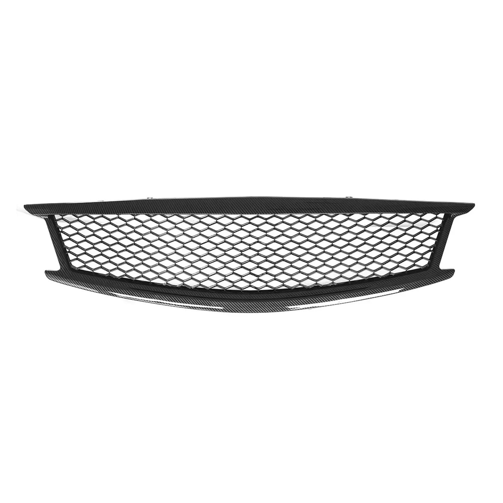 Kühlergrill for die obere Motorhaube des Autos in Schwarz/Kohlefaser-Optik, Frontstoßstangengrill, kompatibel mit Infiniti G37, kompatibel mit Nissan – Body Kit 2010–2014(Carbon Fiber Look) von DACOLWZING