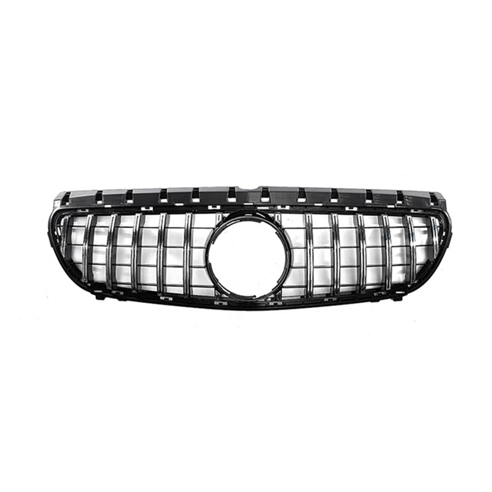 Kühlergrill kompatibel for Mercedes-Benz B-Klasse W246 2015-2019 B180 B200 B250 GT R Style Schwarz/Silber Oberer Stoßstangen-Ansauggitter(Silver) von DACOLWZING