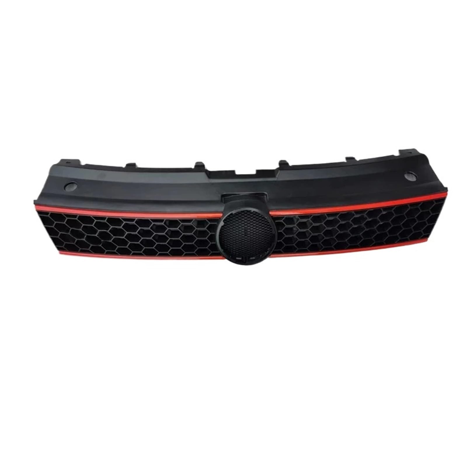 Renngrill Wabengrill Mittelgrill Kompatibel for VW -Polo 6R 2009 2010 2011 2012 2013 ABS Frontstoßstangenmaske Netzabdeckung(RED) von DACOLWZING