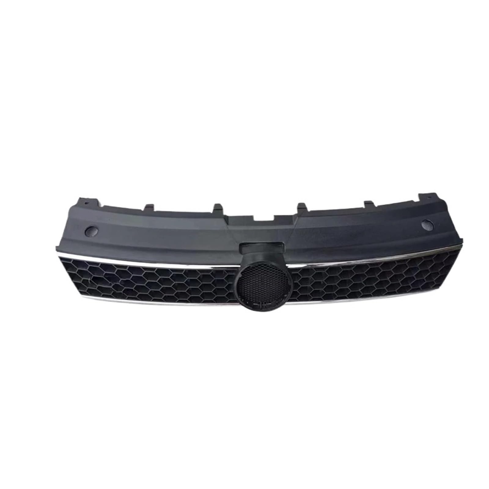 Renngrill Wabengrill Mittelgrill Kompatibel for VW -Polo 6R 2009 2010 2011 2012 2013 ABS Frontstoßstangenmaske Netzabdeckung(Sliver) von DACOLWZING