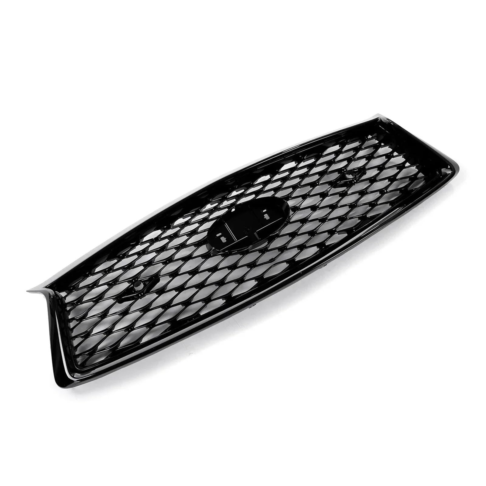 Schwarz glänzender Auto-Kühlergrill, Renngrill, Ersatzgitter for die obere Stoßstangenhaube, kompatibel mit Infiniti Q50 Q50S 2014-2017/2018-2022(for 2014-2017) von DACOLWZING