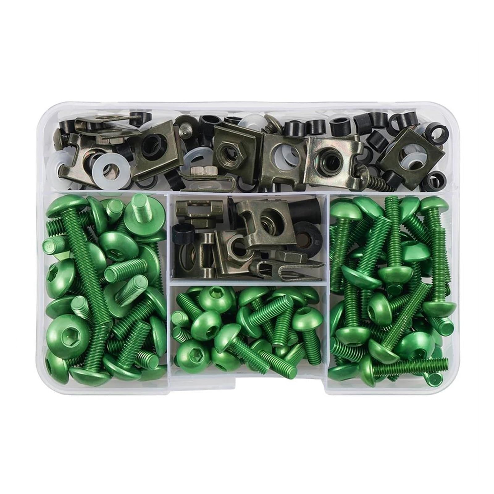 177PCS Motorrad Verkleidung Schrauben Schrauben Mutter Komplette Kit Für YAMA&HA TENERE 700 MT07 TMAX 500 560 FZ6 Xmax MT 09 MT03(Green) von DACONGI