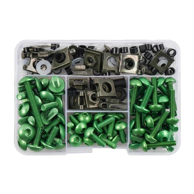 177PCS Verkleidung Schrauben Schrauben Mutter Kit Für HO&NDA CBR600RR CBR900RR CBR929RR CBR1000RR CBR 600RR 1000RR 600 F2 F3 F4(Green) von DACONGI