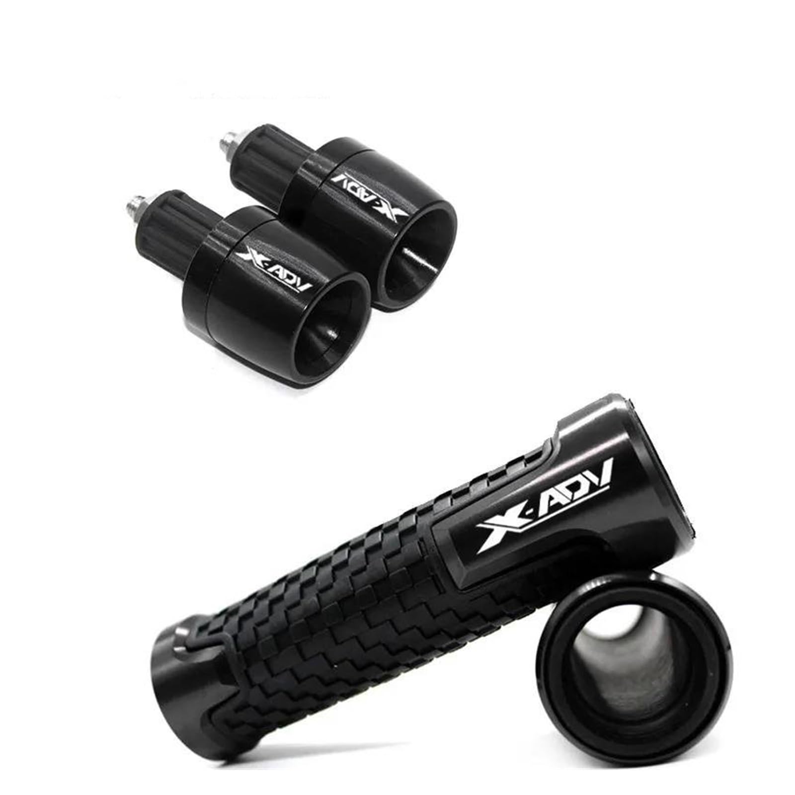 Für H&ONDA XADV 750 X-ADV X ADV 750 XADV750 X-ADV750 Motorrad Lenker Handgriffe Griff Bar End Kappe Lenkergriffe(Black) von DACONGI