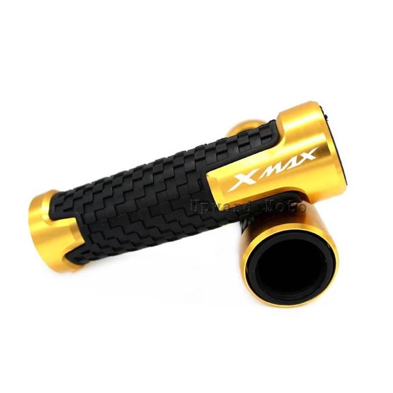 Für Xmax 125 250 300 400 X MAX Motorradzubehör Aluminium CNC Handgriffe Lenkerendkappe(Gold) von DACONGI