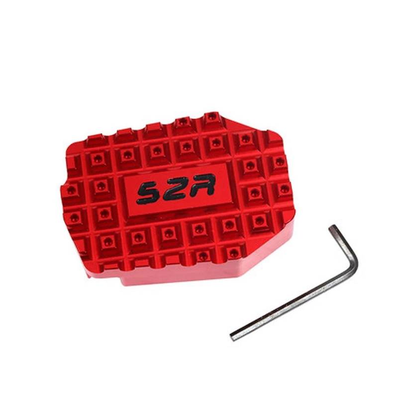 Fußbremskraftverstärker Für Suzuki DL650 V-Strom DL 650 VSTROM Motorrad Hinten Fuß Bremshebel Pedal Vergrößern Erweiterung Peg Pad(Red) von DACONGI