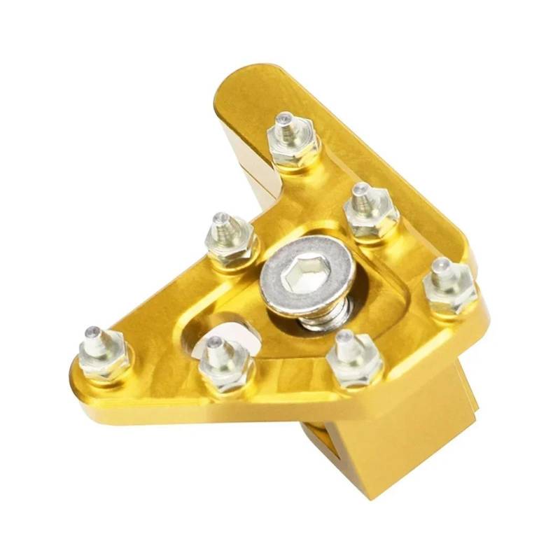 Fußbremskraftverstärker Motorrad Klapp Brems Kopf Zubehör Für Ka&wasaki Motocross Hinten Bremshebel Pedal Pedal Kopf Aluminium Legierung(Gold) von DACONGI