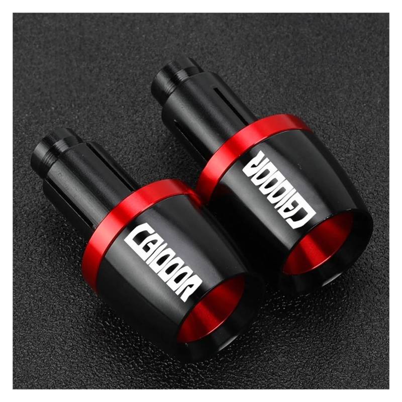 Lenkerende Für HON&DA CB1000R CB1000 R 2008-2024 7/8'' 22MM Motorrad Lenker Griffe Slider Kappe Stecker Hand Bar End(Red2) von DACONGI